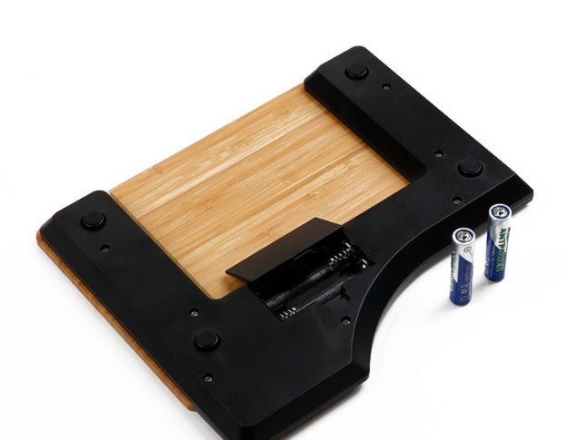 Bamboo Cutting Board with Built-in Scale