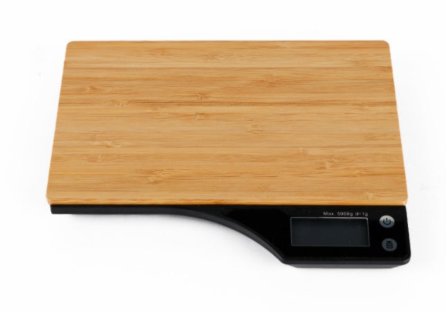 Bamboo Cutting Board with Built-in Scale